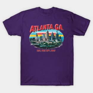atlanta georgia Souvenir Vintage Nostalgic Cityscape tee T-Shirt